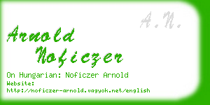 arnold noficzer business card